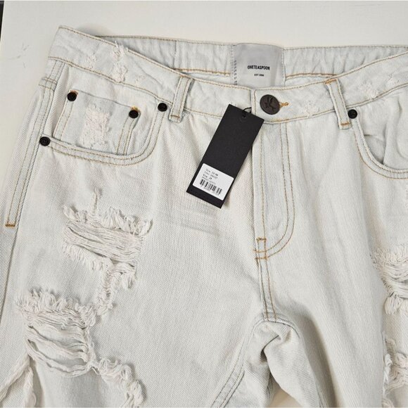 NWT One Teaspoon BRANDO SAINTS BOYFRIEND Jeans Sz 29 Distressed Loose Trashed - Picture 5 of 10